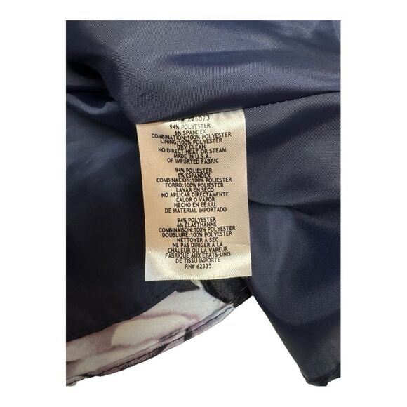 Floral Fit and Flare Dress navy Top Pink Rose Print Party Cocktail - Picture 8 of 12